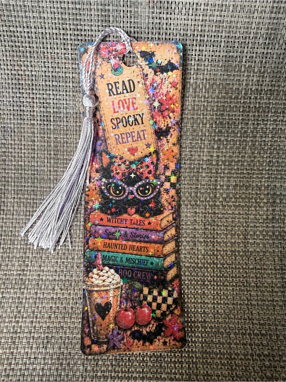 Purple Tassel Halloween Bookmark – Read Love Spooky Repeat